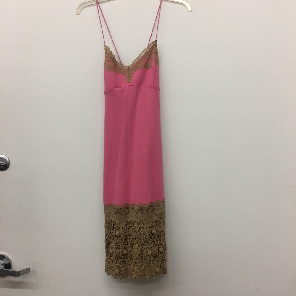 Manoush Crochet and Lace Up Back Dress